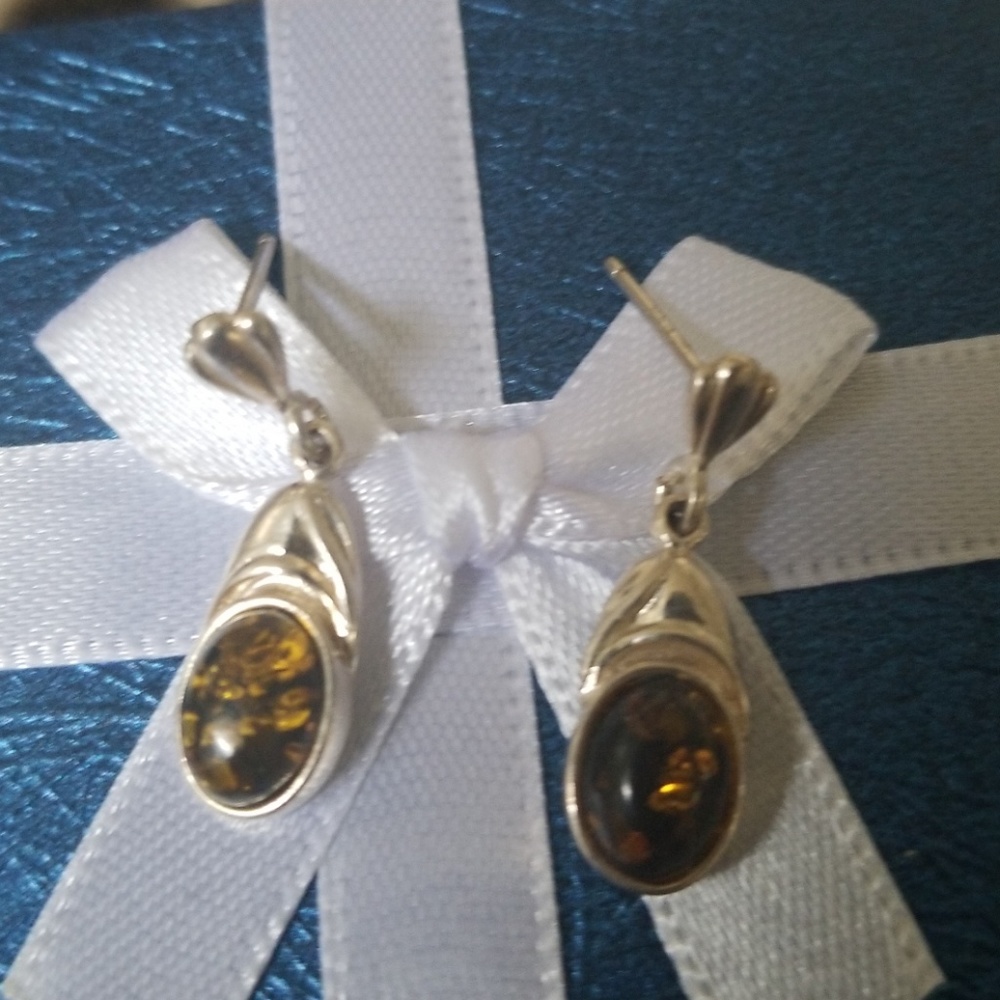 Genuine Amber and sterling